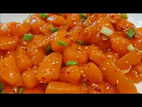 눈이 침침하고 피부가 푸석하세요? 노안, 항암에 좋고 노화방지에도 좋은 당근을 이렇게 드세요. 쫄깃쫄깃 탱탱! 새로운 당근요리👍