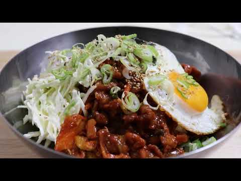 강슆:)덮밥 만들기 / 양파많이~  제육덮밥 만들기 & 레시피 [Spicy Korean Stir-Fried Pork bibimbam]