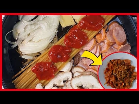초간단! 원팬 나폴리탄 파스타 만들기!! 한번에 넣고 끓이면 끝!!