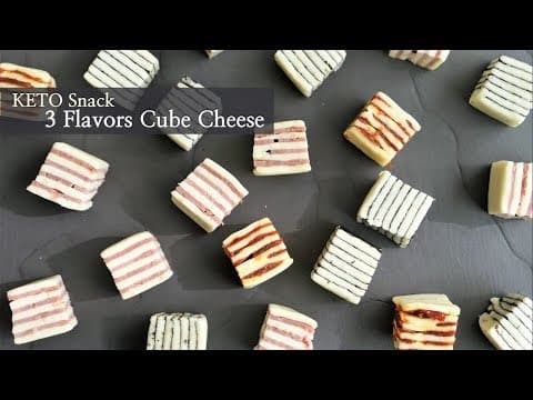 살빠지는 다이어트 간식, 3가지 맛 큐브 치즈, 3 Flavors Cube Cheese Recipe, 키토, 저탄고지 간식, KETO, LCHF Snack
