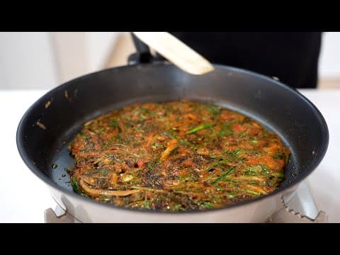 특별한 재료없이 맛있는 전👍 고추장, 된장으로 맛있는 장떡