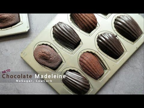 [ASMR] 키토 초코 마들렌 KETO Chocolate Madeleine (LCHF, Gluten Free, Low Carb, 저탄고지, 당질제한, 글루텐프리)