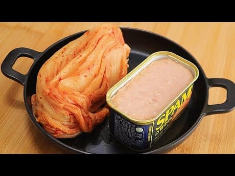 김치와 스팸을 넣어 이렇게 드세요! 든든하고 맛있는 한끼가 완성됩니다👍💯