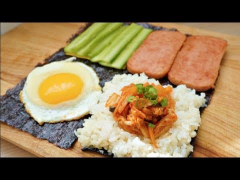쉬운요리 - 접어먹는 [김밥] 꿀조합❤️ 간단하지만 맛있는 한끼하세요^^