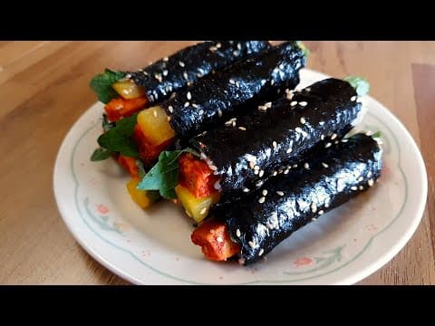 김밥에 어묵 대신 이것을 넣었더니 살도 안찌고 너무 맛있다고 온가족이 난리났어요!👍 How to make Kimbap