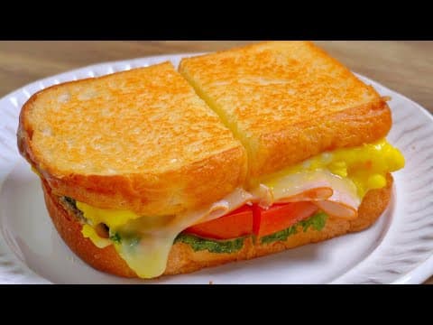 스크램블 계란 위에 식빵을 올리면 토스트가 한방에~!!!! | 계란 토스트 | 원팬레시피