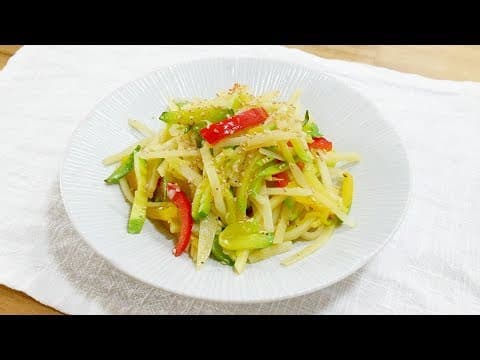 감자 호박볶음 ( Fried potato and pumpkin )