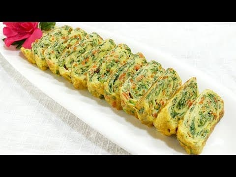 미나리 계란말이 ( Rolled Omelet with water dropwort )