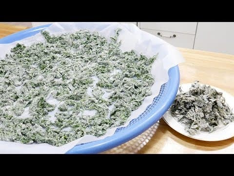 고춧잎 부각 말리기