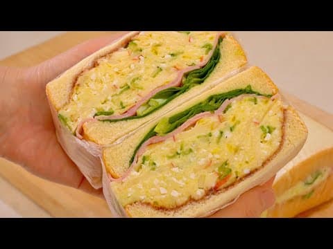정말 맛있는 감자 샐러드 샌드위치!! 꼭 만들어 보세요!! 집에있는 야채 활용하기 좋은 레시피!!