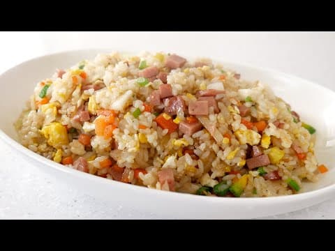 명절 남은 떡국떡 처리! 선물 받은 스팸도 넣고 만든 초간단 맛있는 볶음밥