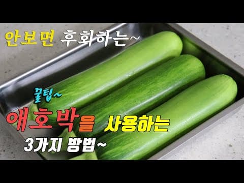 👍따라만 하시면 후회없는 새로운 애호박 요리 레시피 입니다. 강쉪😀