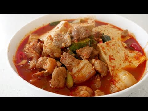 숙성된 짜글이 맛이 나는 비법! 진한 두부 돼지고기짜글이 집에서 쉽게 가능!