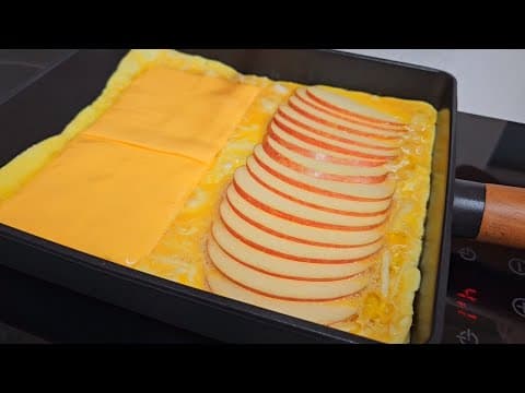 아침 사과와 양배추를 식빵없이 이렇게 먹으니.. 든든하고 속도 편안합니다🍎사과 품은 양배추 계란토스트