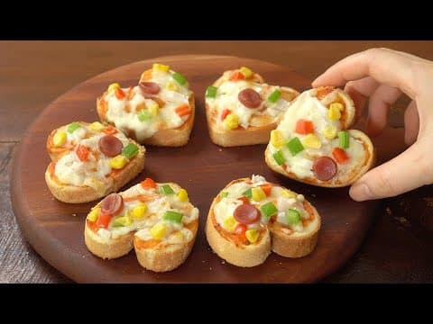 바삭하고 귀여운, 하트피자 만들기 :: 식빵피자, 식빵요리, 간식만들기 :: Bread Recipe