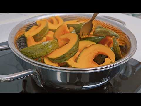 단호박 저렴할 때 무조건 사오세요!! 단호박을 쪄서 이렇게 먹는게 제일 맛있어요 (ft.단호박 에그슬럿,단호박 스프, 단호박 샐러드)