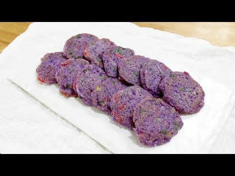 적채 감자전 ( Potato with red cabbage Pancakes )