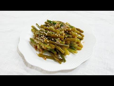 마늘종 된장 무침 ( garlic scapes side dish )
