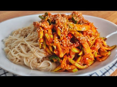 애호박 1개면 충분해요💥여름더위에 사라진 입맛 찾아주는 초간단 매콤 애호박국수