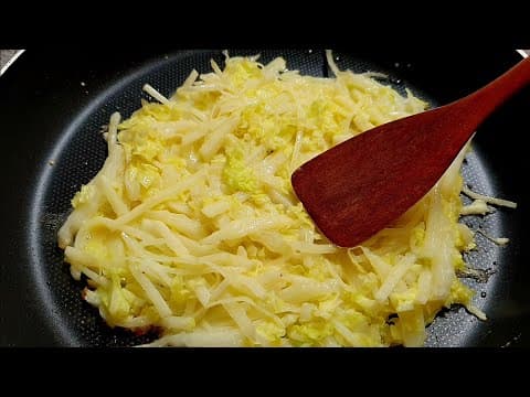 김장하고 남은 무와 배추를 이렇게 먹었더니 뱃살이 쏙! 빠져서 바지가 헐렁해졌어요❗ 밥없이 한끼 식사로 충분해요~ 영양 가득 무배추전💯배추전, 무전