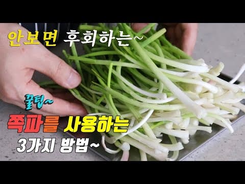 간단하고 맛있는 쪽파 요리 3가지~ 3 kinds of small green onion cooking recipe, korea food recipe~ [강쉪]