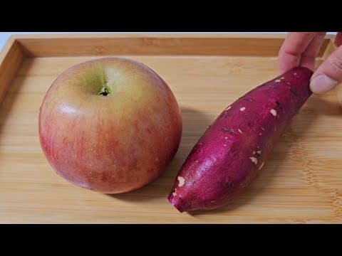 아침 사과와 고구마는 밥대신 이렇게 드세요!! 간단하면서 맛있는데 살도 안쪄요(ft.사과생고구마채 샐러드, 사과찐고구마 샐러드)