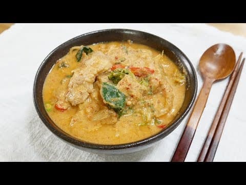 생콩가루 비지찌개 ( Pureed Soybean Stew )