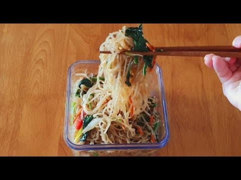 남은 잡채 냉장고에 넣지 마세요! 이렇게 먹으면 아삭하고 신선해서 끝없이 들어가요👍💯