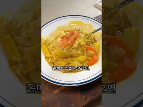카레에 돈까스 소스를 넣으면..?
