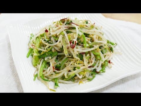 미나리 숙주나물무침 ( Mung bean sprout side dish )
