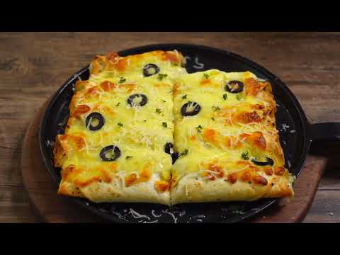 또띠아는 이렇게 드세요!! 속이 꽉찬 피자!  오븐, 에프 가능!