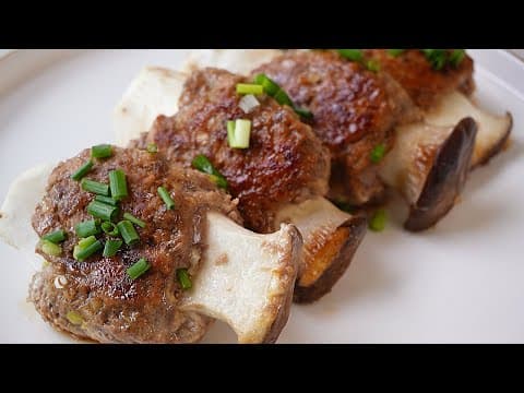 손님상에 올리면 감탄연발❤️ 부드러워 속이 편한 [새송이버섯 떡갈비] - 육즙도 팡팡~! 입이 호강해요^^