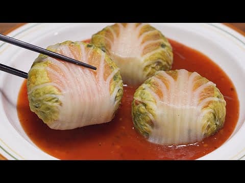 동글동글 예쁜 배추쌈 만들기! 건강하고 맛있는 다이어트 식단!