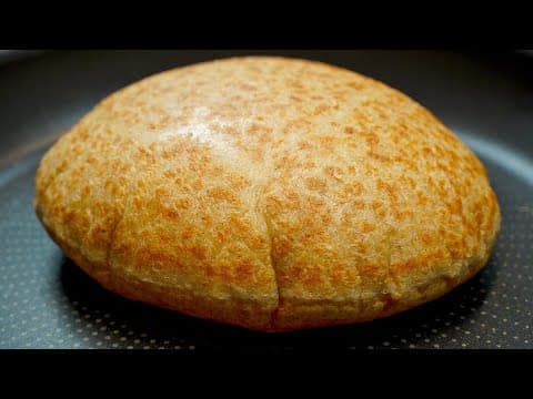 오븐없이 화덕에 구운 것 같은 빵! 후라이팬으로 5분만에 밀가루 없이 빵을 만들었더니 모두가 깜짝 놀랐어요~