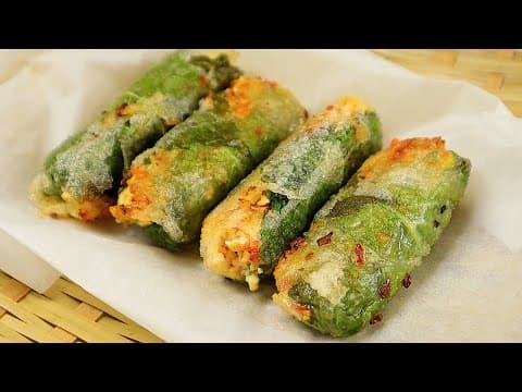 두부와 깻잎은 이렇게 드세요! 바삭쫄깃 영양만점 두부 라이스페이퍼 요리👍