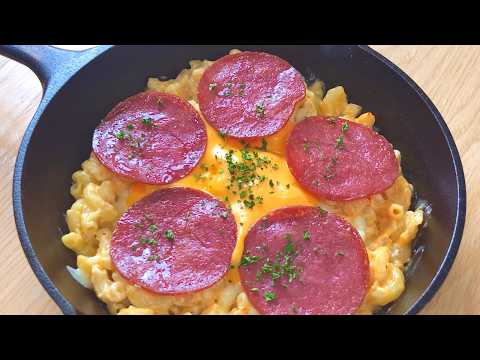 맥앤치즈  만들기 이렇게 쉽고 간단해요 🧀 느끼하지 않은 살라미 마카로니 치즈 만들기 : Spicy Macaroni and cheese