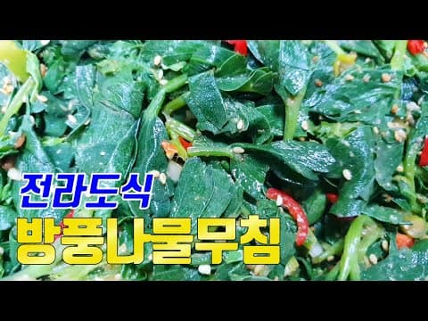 혈액순환에 정말로 좋은음식 방풍나물 무치는 비법 알려드립니다