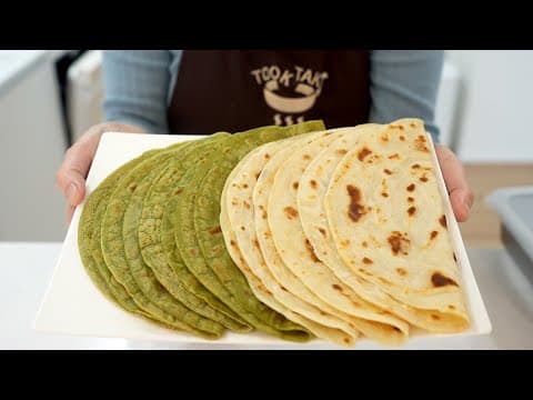 생각보다 간단한 또띠아 만들기‼️ 집에서 만들면 다양한 맛으로 즐길 수 있어요~( Tortilla ENG SUB)