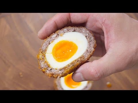 고기 튀김과 반숙 계란의 완벽한 조화 | 스카치 에그 만들기 | 계란 요리 | 간식 만들기(4K)