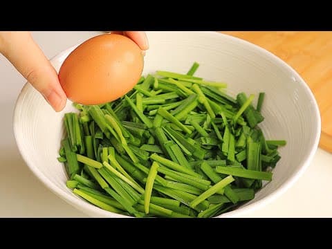 부추에 계란을 넣어 이렇게 드세요! 바삭쫄깃 건강한 부추 요리👍💯