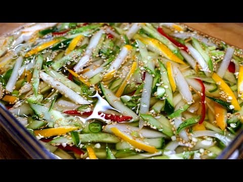 오이를 절이지 마세요. 참외오이냉국 너무 맛있어요