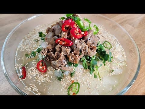 아삭 쫄깃 새콤 알싸한 맛을 한번에?!💥"이것" 한입이면 더위 날리고 입맛이 살아나요💯 물골뱅이 골뱅이냉면