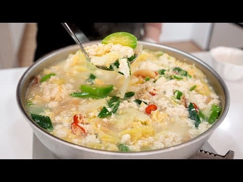 뽀얀 사골 같은 순두부국에 '배추' 넣어보세요 ~담백 시원 그 자체~~~~