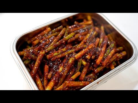 국민반찬 마늘쫑무침✔️ 이렇게 간단한걸~ 반찬가게보다 훨~ 씬 맛있는 양념  여.기 있어요 (stem of garlic gochujang Salad ENG SUB)