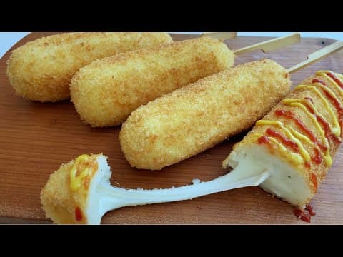 핫도그 다 같은 핫도그 아니다. no 밀가루 반죽, 치즈 핫도그 만들기, 쉬운 감자요리