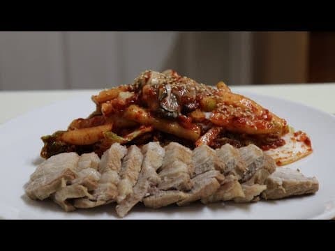 강슆:)보쌈 만들기 / 삼겹살 수육과  굴무생채 만들기 , 황금 레시피 [Pork wraps & oyster kimchi]