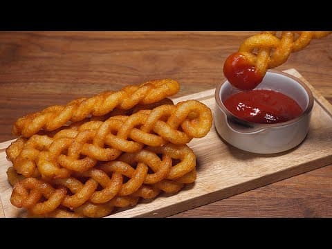 신기방기 꽈배기 감자튀김! 초바사삭!! 먹는 재미가 2배!