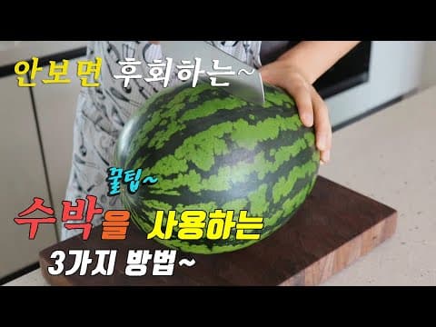 수박으로 이런것도 만들어?😮😮 간단 맛있는 수박 요리 3가지 강쉪