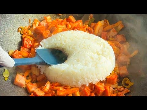 스팸 김치볶음밥 만들기, 식당에서 파는 맛과 똑같은 초간단 황금 레시피 !