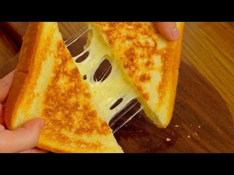 슈퍼 바삭! 식빵 1개로 감자 가득품은 그릴드 치즈 토스트 만들기~!! 정말 맛있어요!!